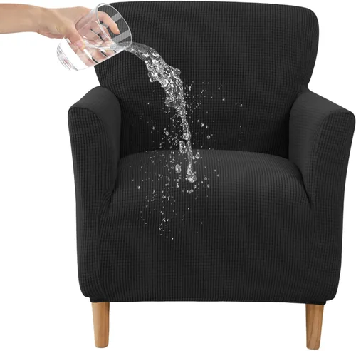 Miniatura 50 de CRFATOP - Funda elástica para sillón de mediados de siglo moderno de 1 pieza, fundas de silla de acento de jacquard con brazos, fundas de silla