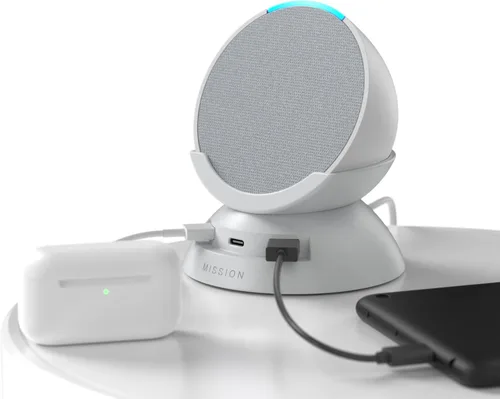 Miniatura 5 de Made for Amazon Stand with USB-C and USB-A charging ports for Echo Pop (2023 Release)