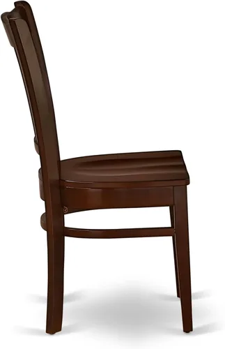 Miniatura 14 de East West Furniture ANGR3-MAH-W - Juego de comedor de 3 piezas para espacios pequeños que contiene una mesa de comedor redonda con pedestal y 2