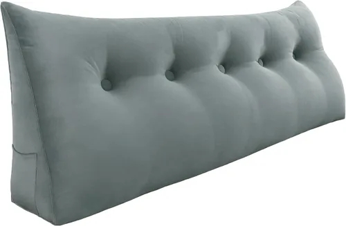 Miniatura 24 de Almohada de Cuña Engrosada de 10 libras para Cabecero Posicionador Corporal Almohada de Cuña para Cama Soporte de Respaldo Almohada Triangular
