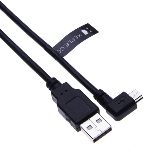 Cable mini USB de 90 grados en ángulo recto compatible con Garmin Nuvi 1490TV, 1490LMT, 2585TV, 2589LM, 2597LM, 2597LMT sistema de navegación por