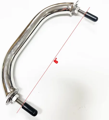 Miniatura 2 de Asa de agarre de barco de 8 pulgadas, acero inoxidable 316, accesorios para barco marino para multiusos (1 unidad) (8 pulgadas)