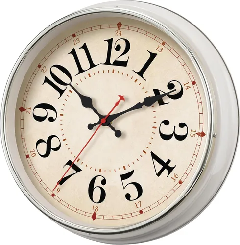 Miniatura 9 de Reloj de Pared de Metal de 12.4" Relojes de Pared Retro Vintage Estilo Campestre Silencioso Sin Tictac Fácil de Leer para Sala de Estar, Cocina