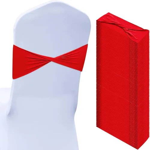 Miniatura 10 de Kinlop 50 Piezas Bandas de Spandex para Sillas Lazos Bandas para Sillas Bandas Deslizantes para Fundas Bandas Elásticas Lazos Sin Hebilla