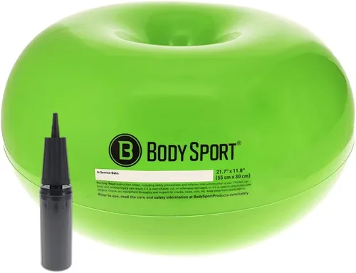Miniatura 11 de Body Sport Donut Ball – Pelota de ejercicio inflable duradera para entrenamiento de equilibrio y estabilidad, yoga y sesiones de pilates – Uso