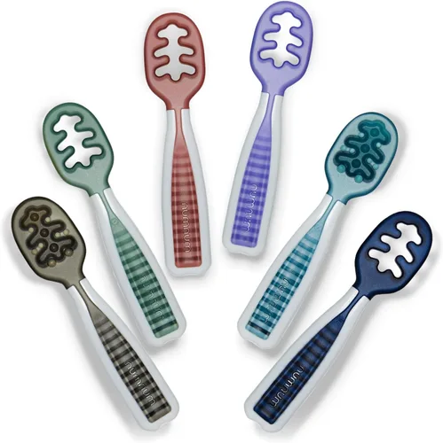 Miniatura 19 de NumNum Juego de Cucharas para Bebé, Baby Essentials Pre-Cuchara GOOtensils para 6+ Meses, Cucharas de Autoalimentación de Primera Etapa para Destete
