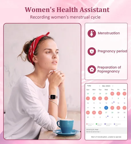 Miniatura 6 de Reloj inteligente de 1.83 pulgadas para mujer con llamada Bluetooth (respuesta/marcación), rastreador de actividad física con más de 100 modos
