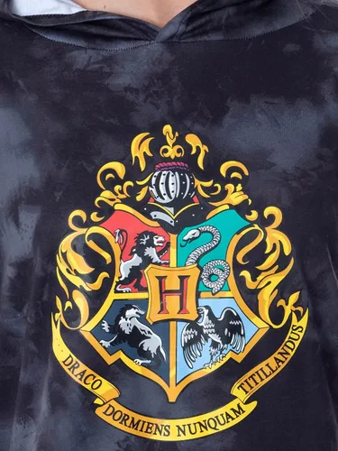 Miniatura 3 de INTIMO Harry Potter Hogwarts Crest - Conjunto deportivo con capucha para mujer, Negro