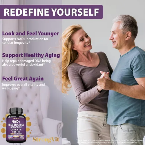 Miniatura 4 de StrongVit Suplemento NAD y paquete de apoyo inmunológico (120 cápsulas)