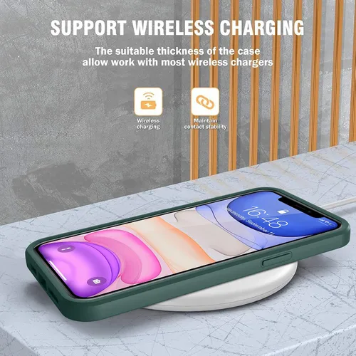 Miniatura 6 de Funda compatible con iPhone 11, diseño transparente de cuerpo completo con protector de pantalla integrado, a prueba de golpes, antiarañazos, Verde
