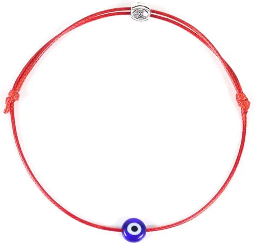 Miniatura 4 de 9 pulseras de cuerda roja ajustables hechas a mano con forma de cábala contra el mal de ojo, pulsera trenzada de ojo, pulsera de cuerda de amistad