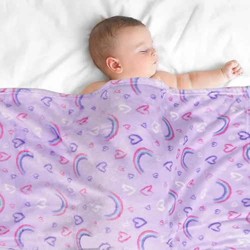 Miniatura 23 de Softan Manta Decorativa de Unicornios para Niños que Brilla en la Oscuridad, Regalos de Manta para Niños y Niñas, Manta de Franela Suave y Acogedora