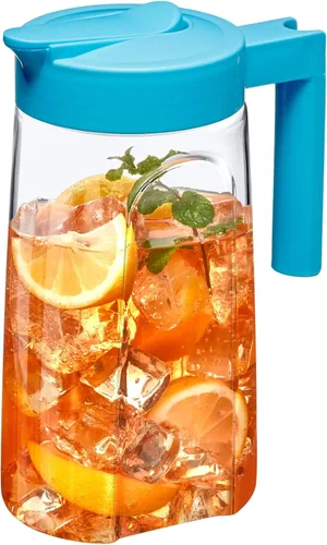 Miniatura 12 de Amazing Abby - Slim Mini - Jarra Tritan (48 oz), jarra de agua de plástico irrompible con tapa, sin BPA, resistente al calor, apta