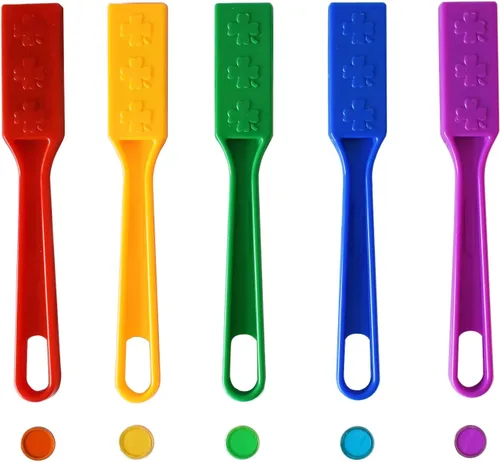 Miniatura 2 de Yuanhe Juego de fichas de bingo magnéticas, varitas magnéticas de 5 colores con 500 fichas de metal para contar y clasificar, actividades educativas