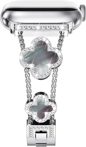 Miniatura 16 de NewWays for Apple Watch Band Series 11 10 46mm 42mm Series 9/8/7 41mm 45mm Series 6/5/4 40mm 44mm Series 3 42mm 38mm Women, Sparkling Bling Diamonds