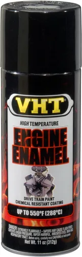 VHT ESP124007 - Esmalte para motor, negro brillante, lata de 11 oz Brillo negro