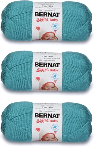 Miniatura 26 de Bernat Softee - Ovillo de lana para bebé, 5 onzas, calibre 3 ligero, color verde hierba