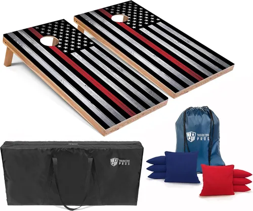 Miniatura 13 de Tailgating Pros - Juego de tableros para juego de cornhole con bolsas de maíz y estuche de transporte - Lanzamiento de agujero de maíz de 4 x 2 pies