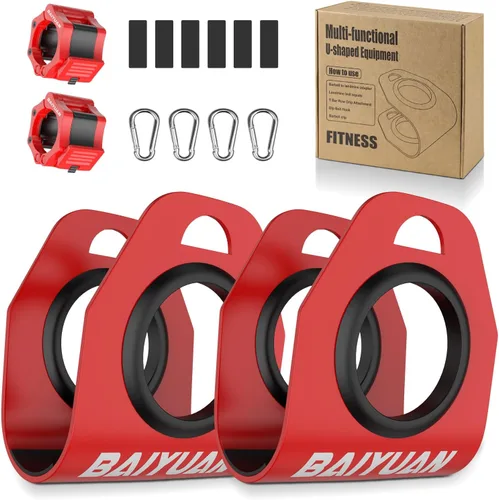 Miniatura 9 de Clips de gimnasio en casa, convierte mancuernas en barra, convierte las barras en landmines, fila de barra en T con cualquier agarre, engancha