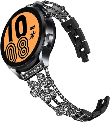 Miniatura 13 de DEALELE Correas compatibles con Samsung Galaxy Watch 6/6 Classic / 5/5 Pro / 4/4 Classic / 3 1.614 in / Active 2, correa de repuesto de metal de 1#