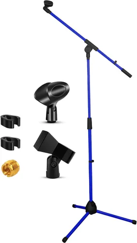 5 Core Soporte de micrófono de piso universal de altura ajustable trípode soportes de micrófono w brazo telescópico extensible plegable portátil w 2