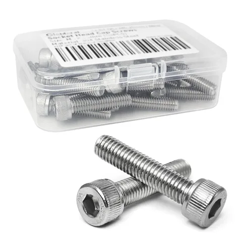Miniatura 3 de Tornillos de cabeza hueca M6-0.039 x 0.394 in, acero inoxidable 304 (A2-70), accionamiento de enchufe Allen, acabado brillante, roscas de máquina