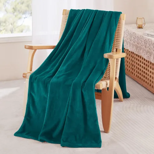 Miniatura 13 de StangH Manta de forro polar verde súper suave, manta de franela de otoño para sofá, oficina y perro, manta ligera de microfibra de felpa para bebé
