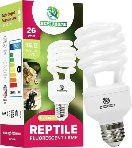 Miniatura 11 de UVB Luz de Reptil 5.0, Bombilla UVA UVB de 13W Tropical y Sub-Tropical para Reptiles, Lámpara Fluorescente Compacta Tropical para Terrario, Bombilla
