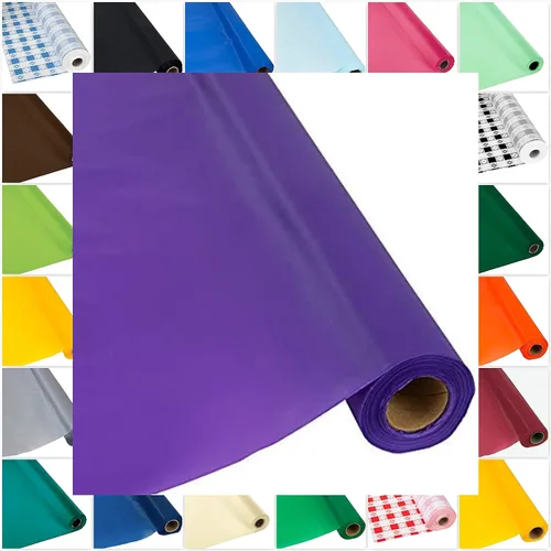 Miniatura 4 de DIY Craft - Rollo de plástico negro para mesa de banquete, 300 pies de largo (26 colores)