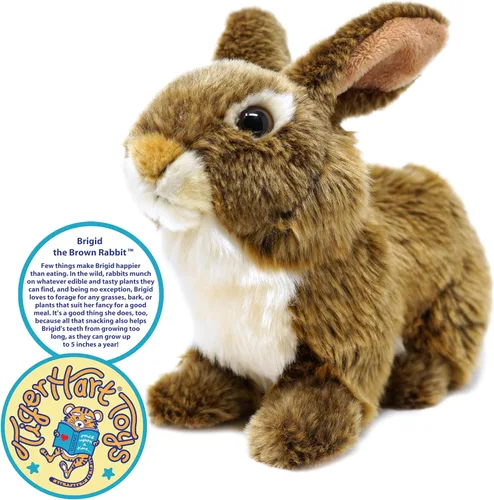 Miniatura 4 de TigerHart Brigid The Brown Rabbit - Conejito de peluche de 10 pulgadas