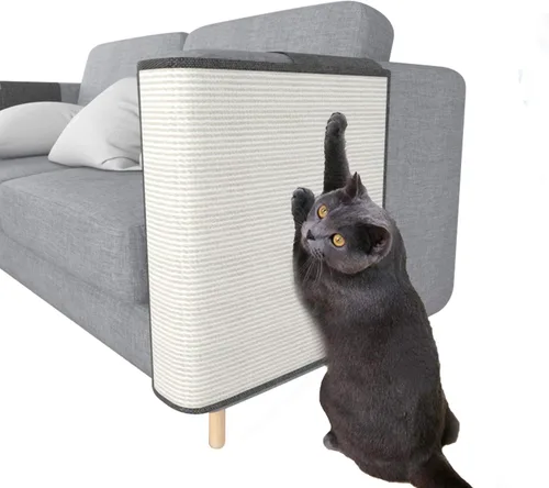 Miniatura 8 de Sillón rascador para gatos, protección de muebles de sisal natural contra gatos, rascador de esquina para sofá, silla, sofá, fácil instalación Sofá