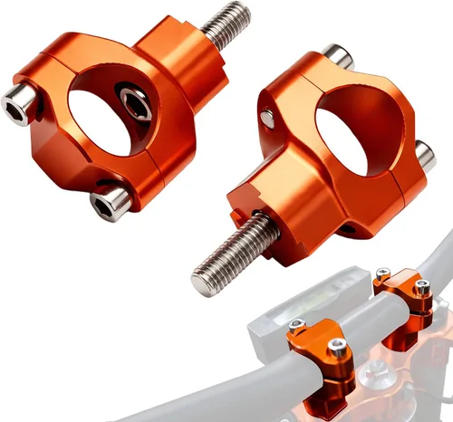 Miniatura 6 de JFG RACING Elevador de Manillar de Dirt Bike, Soportes Abrazaderas de Manillar de Motocicleta CNC para 125-530 SX SXF EXC EXCF XCW XCFW Negro