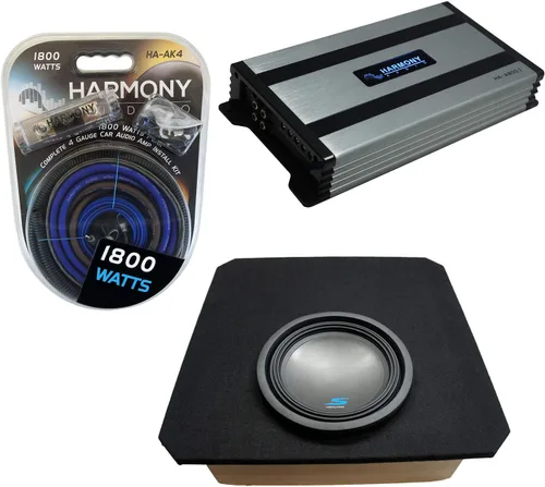 Harmony Audio HA-A800.1 Compatible con Chevy Corvette 1997-2004 Coupe C5 Z06 Clase D 1600W Sub Amp, S-W12D4 Audio para automóvil Tipo S Series 1800W