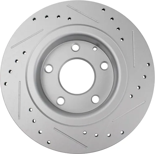Miniatura 5 de TRQ Juego de rotores de freno de rendimiento trasero con revestimiento G premium compatible con Mazda 6 2014-2021