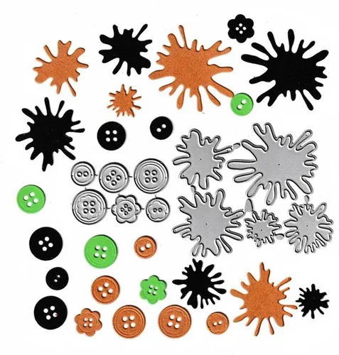 Miniatura 9 de 2 piezas de troqueles de rejilla irregulares de metal, troqueles de ladrillo de pared, plantillas de molde para manualidades, plantillas de moldes