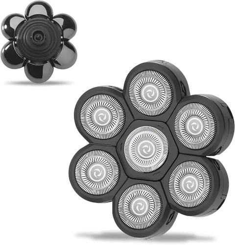 Miniatura 12 de Cabezales de repuesto para afeitadora de cabeza, cuchillas de repuesto para afeitadora de cabeza, afeitadoras de cabeza para hombres calvos, negro 5
