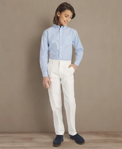 Miniatura 4 de IZOD - Camisa Oxford de manga larga con botones para niño, color sólido
