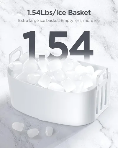 Miniatura 4 de Silonn Máquina para hacer hielo, 26 libras en 24 horas, 9 cubos listos en 6 minutos, máquina de hielo autolimpiable, máquina de hielo portátil