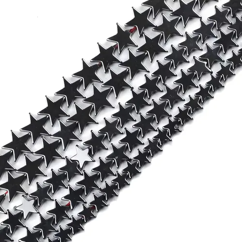 Miniatura 29 de HAAMIIQII 35 piezas de cuentas de gema suelta de hematita negra natural de 12 mm en forma circular, cuentas de piedra espaciadora para hacer