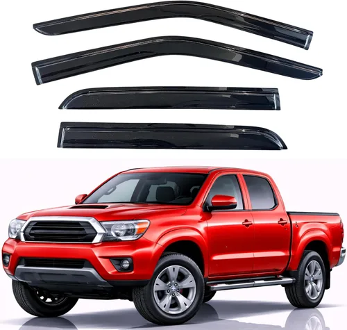 Miniatura 293 de KPY Visor de ventana compatible con Hyundai Tucson 2021-2025, 4 piezas de deflector de ventilación para ventana lateral, estilo Mugen, protector
