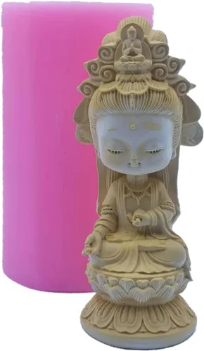 Redxin Buddha - Molde de silicona hecho a mano, velas de jabón, yeso, cemento, resina, pegamento hecho a mano Moldes-Buda-33