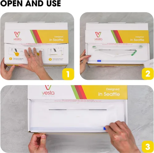 Miniatura 6 de Bolsas selladoras al vacío de 6 x 150 pies para guardar alimentos, con dispensador de cortador, rollos selladores al vacío de grado comercial