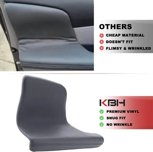 Miniatura 5 de KBH Cubierta de repuesto para reposabrazos de panel de puerta para Honda Odyssey 2011-2017, cuero de vinilo, reposabrazos de puerta de automóvil
