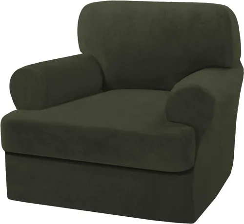 Miniatura 28 de H.VERSAILTEX Funda para sofá de 2 piezas, fundas para sillón con cojines en forma de T, funda para sofá de terciopelo grueso, protector de muebles