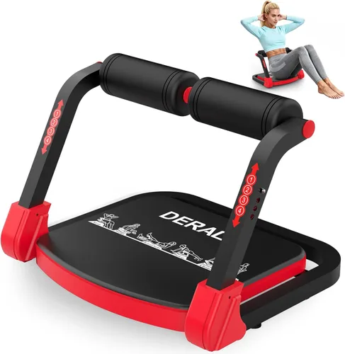 Miniatura 7 de DERACY Equipo de ejercicio para sentarse, máquina de abdominales ajustable, máquina multifuncional para sentarse, equipo de entrenamiento abdominal