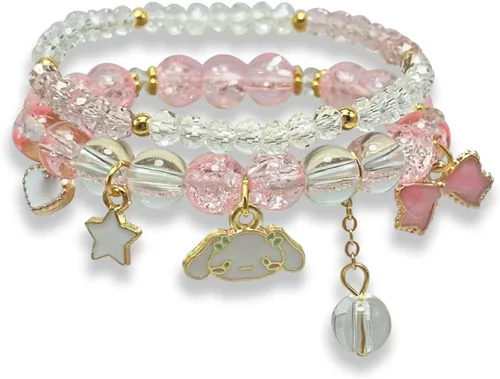 Miniatura 12 de ZMANYIJEW Pulsera de cuentas de cristal para mujer, lindas pulseras de cuentas a juego para mejor amiga