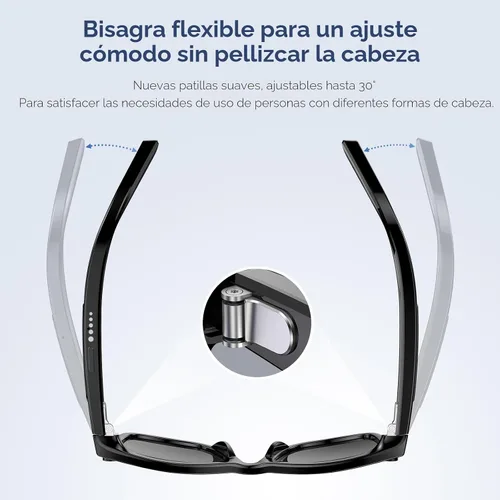 Miniatura 3 de EarlySincere Lentes inteligentes Ai 2026 para hombres y mujeres, gafas de cámara HD 4K de 8 MP, batería de 410 mAh, compatible con grabación