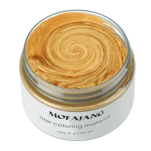 Miniatura 12 de MOFAJANG - Tinte de cera unisex para el cabello, color crema, barro, pomada de peinado natural, lavable temporal, fiesta cosplay (blanco)