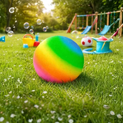 Miniatura 5 de Rhode Island Novelty Bola de juegos arcoíris de 16 pulgadas