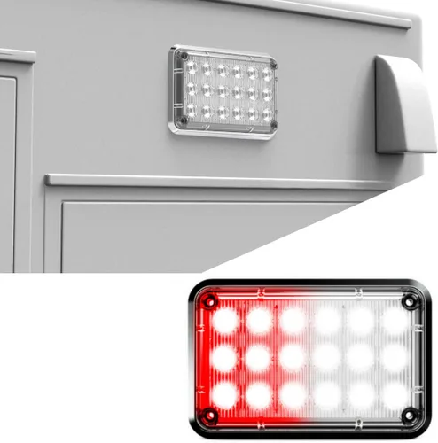 Miniatura 16 de Alpha-Z 6x4 Ambulancia LED Montaje en Superficie Luces estroboscópicas de emergencia y camión de bomberos Luz de advertencia ultra delgada